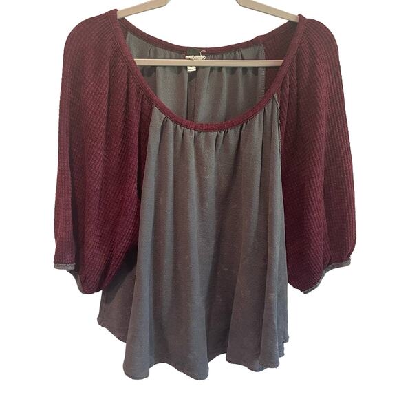 We the Free Mixed Media Boxy Top - size Small - Picture 1 of 5